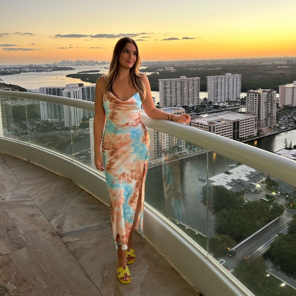 STILL AVAILABLE Superdown Krystal slit maxi dress